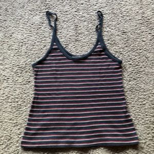 navy, red, & white striped brandy melville top